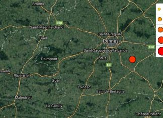Bretagne: un tremblement de terre de 3,9 ressenti à Rennes Bretagne: un tremblement de terre de 3,9 ressenti à Rennes